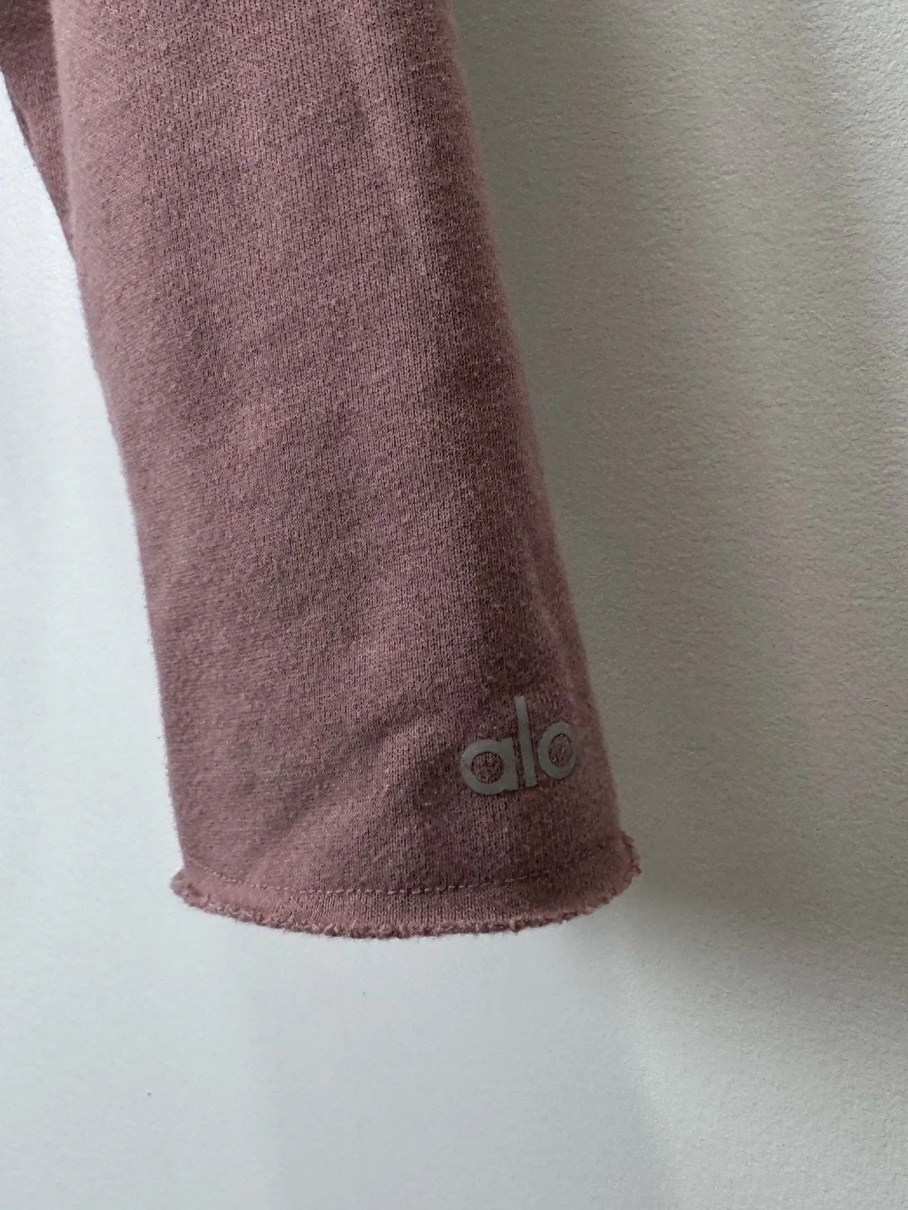 Alo Yoga Cropped Hoodie Sweatshirt Smokey Quartz Women Size Medium